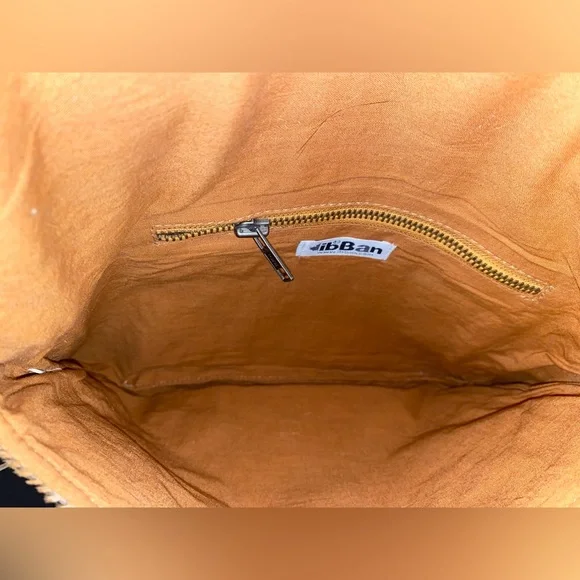 Anthropologie x ibBan - Vintage Calf Hair Leather Beaded Flap Crossbody … - Picture 5 of 7